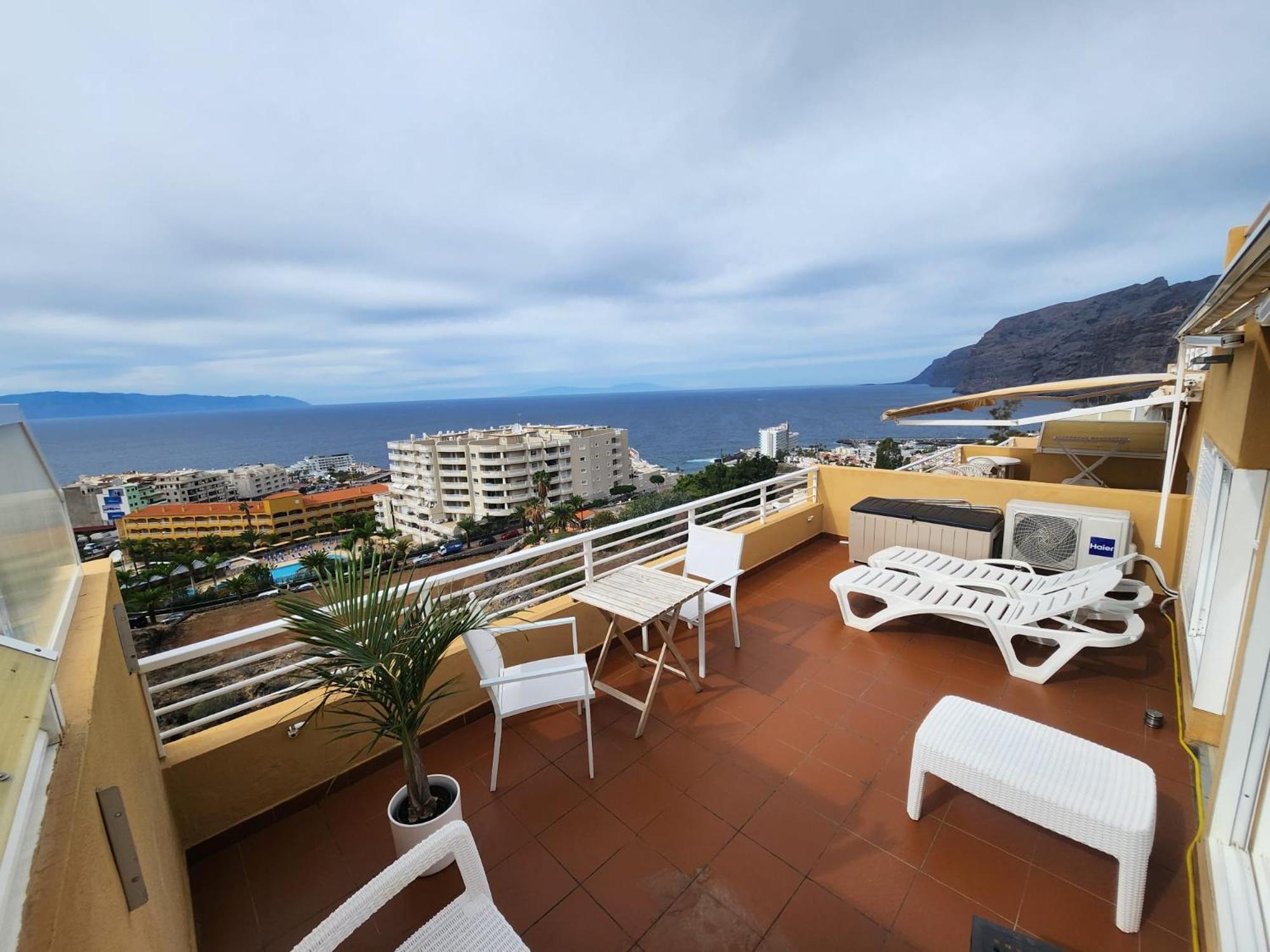 Апартаменты Los Gigantes,Huge Terrace,Sea View,Air Conditioning Пуэрто-де-Сантьяго Экстерьер фото